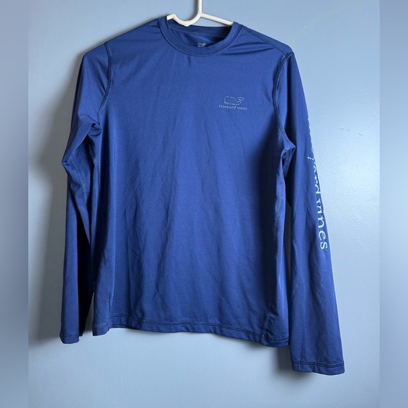Vineyard Vines Other - Vineyard Vines Performance Navy Rash Guard LS Poly Blend Whale Logo kidSz L (14)